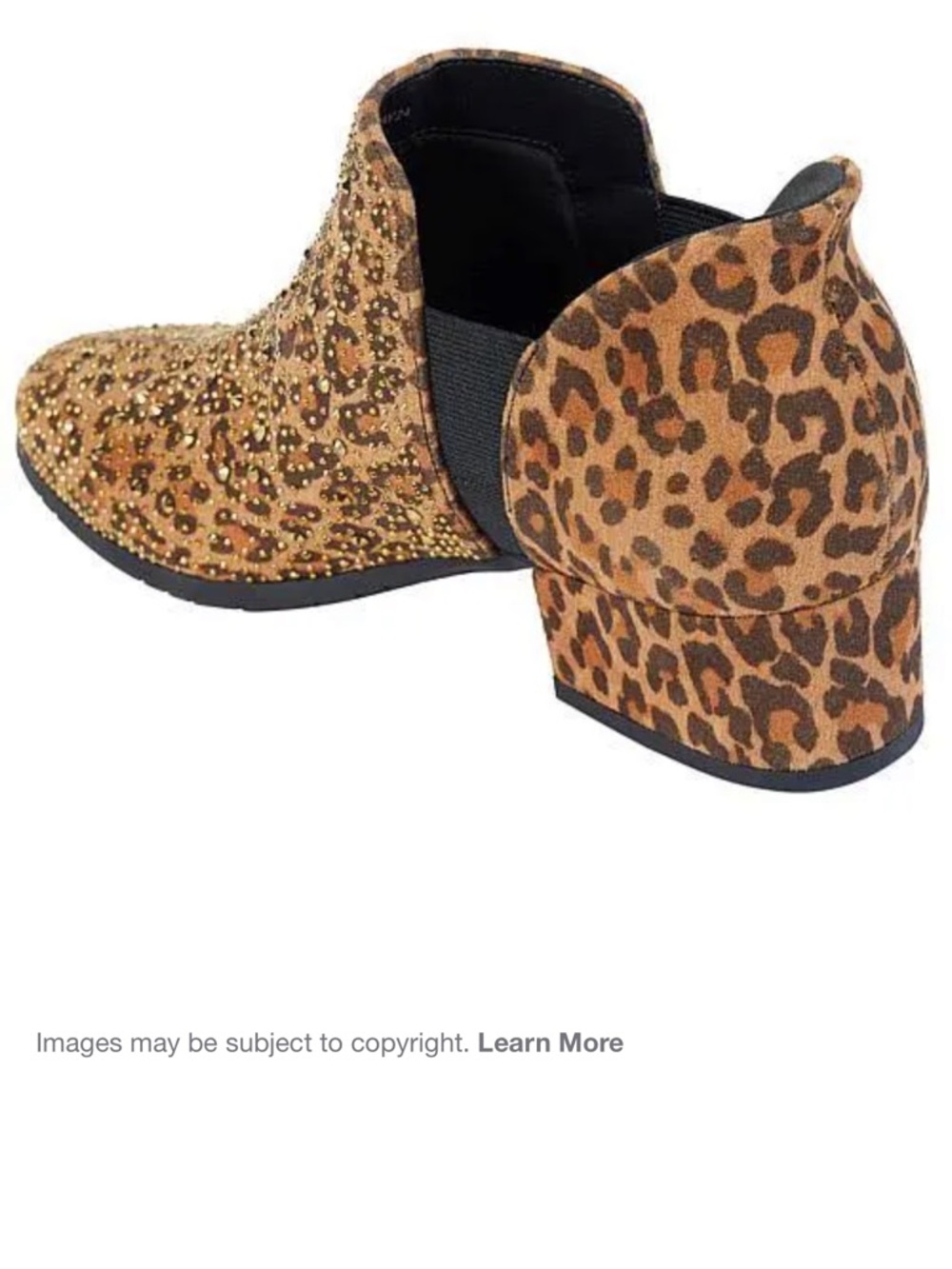 Kenneth cole reaction animal print Ez on step in jeweled booties boots new 10w